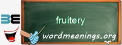 WordMeaning blackboard for fruitery